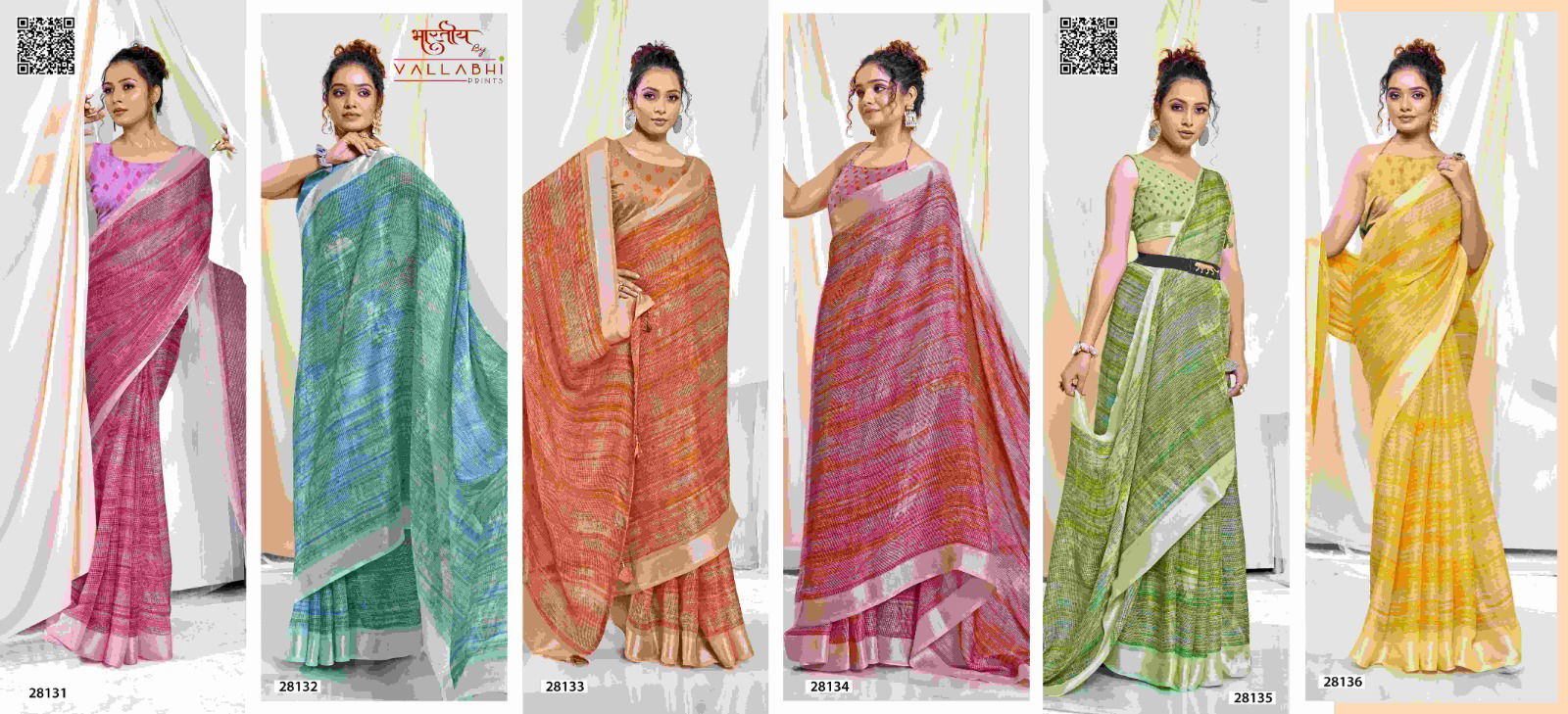 Brinda Vol 2 By Vallabhi Daily Wear Chiffon Sarees Wholesale Shop In Surat
